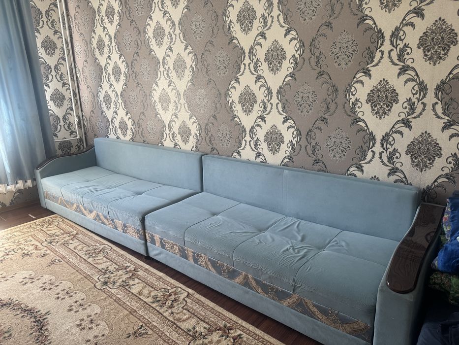 Диван 3 метр синий