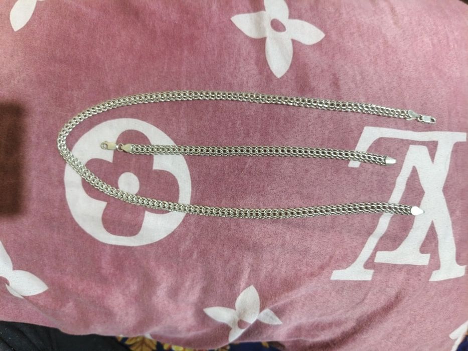 Серебряная цепочка и браслет