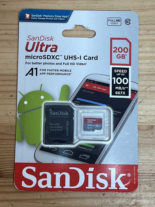 Card MicroSD SanDisk Ultra 200 GB Nou SIGILAT Original