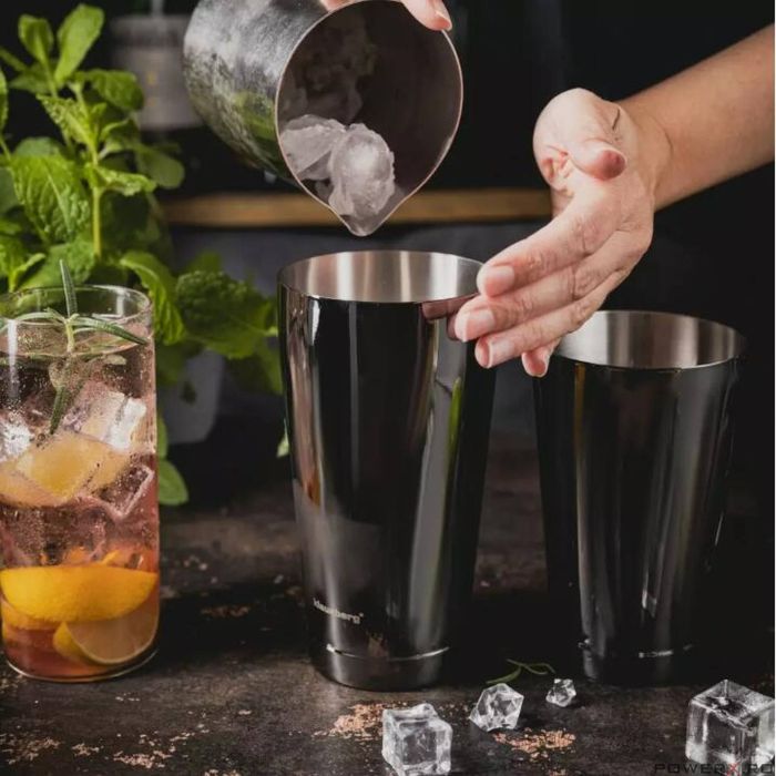 Shaker pentru bauturi si cocktailuri, din inox, 2 recipiente 700 si