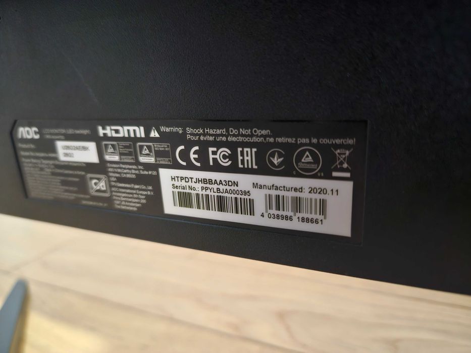 Monitor Gaming 4K AOC LED IPS 28'', UHD, 60Hz, 1ms