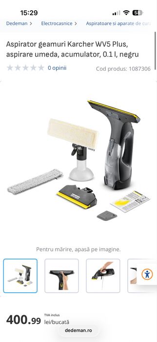 Aspirator geamuri WV5 Karcher Black Edition