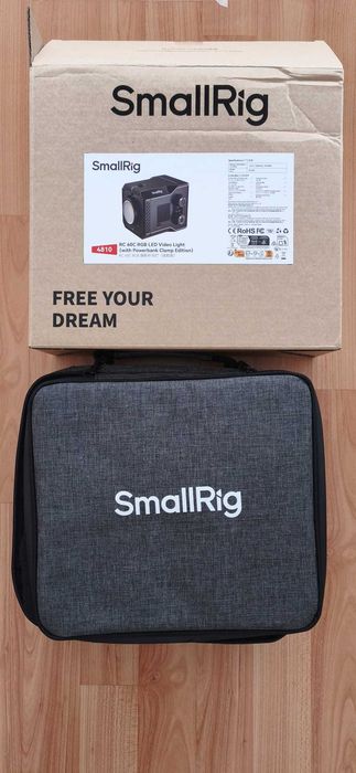 Lampa foto video SmallRig SmallRig RC 60C RGB, full color, maner, clema pentru powerbank, 4810 si SmallRig mini Spot Light