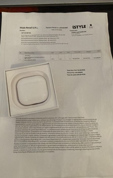 Airpods 4 2024 cu modul Anc