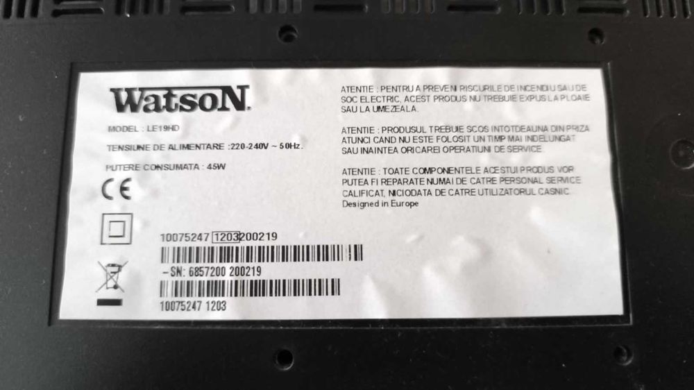 TV / Monitor LED Watson 19 inch (48 cm) HDMI VGA SCART USB