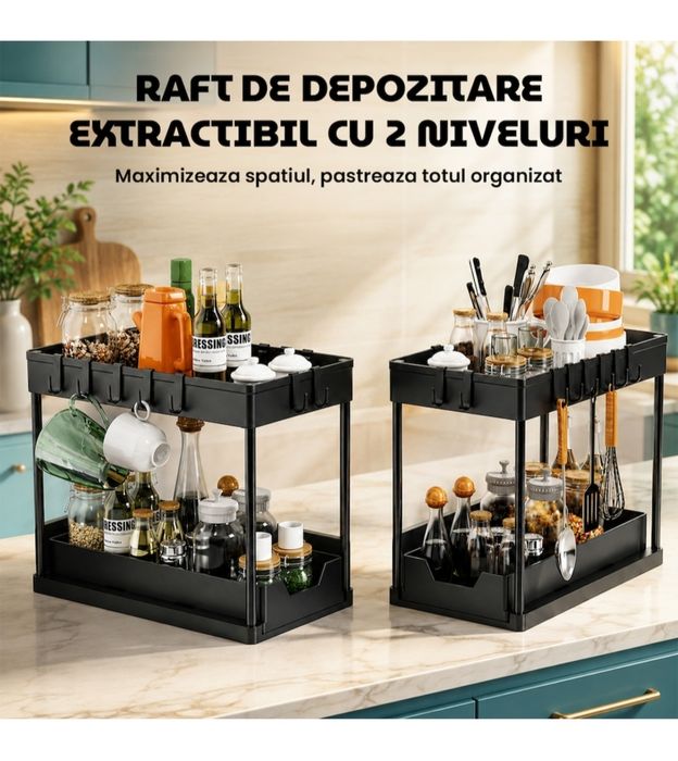 Organizator plastic nou sigilat negru