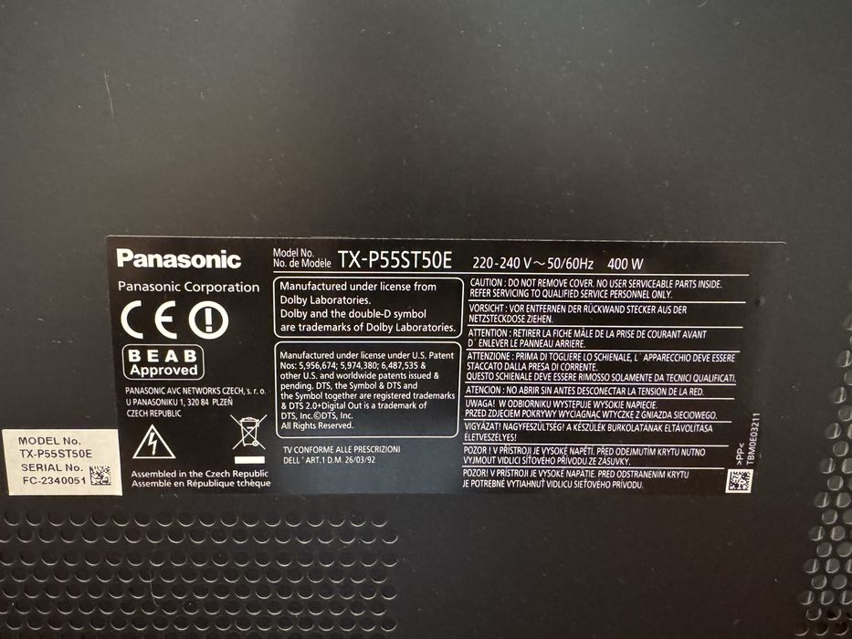 Телевизор Panasonic TX-P55ST50E