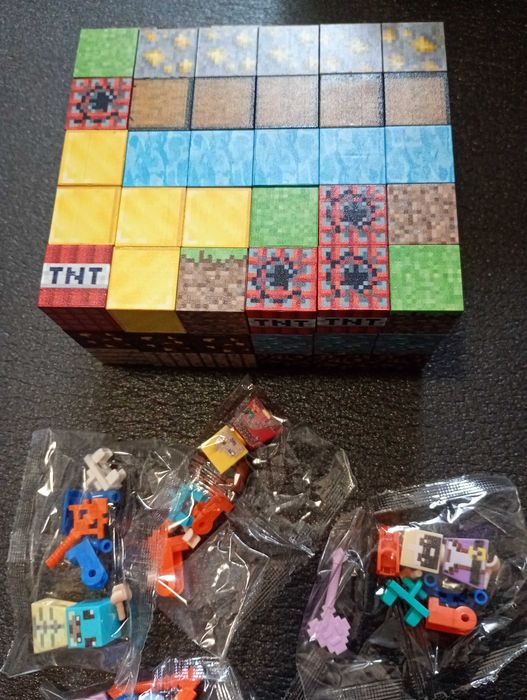 100бр. Minecraft магнитни блокчета, Minecraft конструктор 100бр.