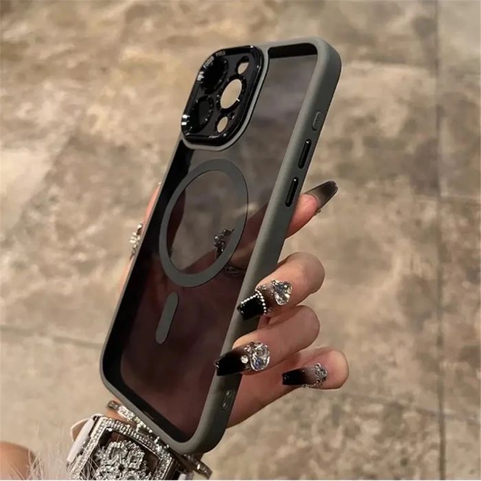 Husa Mag Safe Case Spate Fumuriu Iphone 13/14/15/16/17/18 PRO MAX PLUS