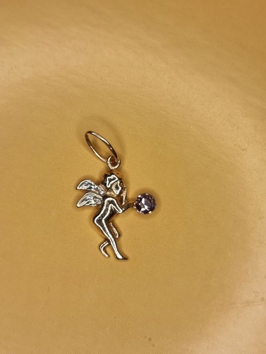 Золотой кулон подвеска ангел 60000тг