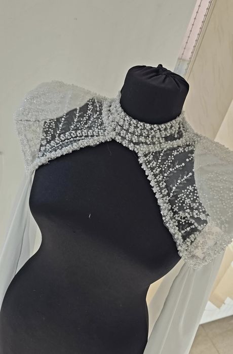 Rochie mireasa unicat perle si paiete