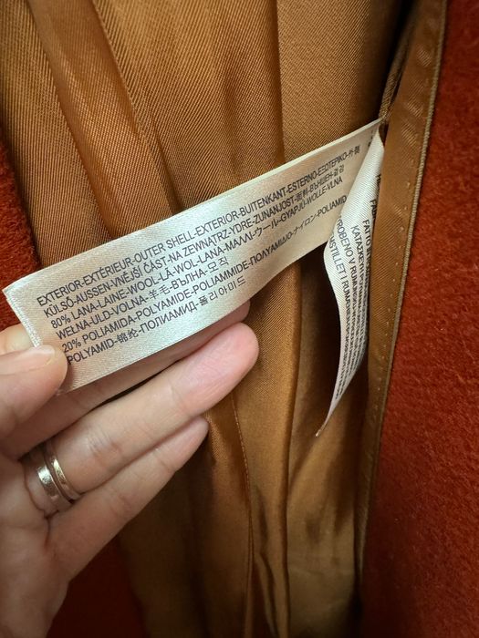 Palton cărămiziu, mărimea 38, Massimo Dutti