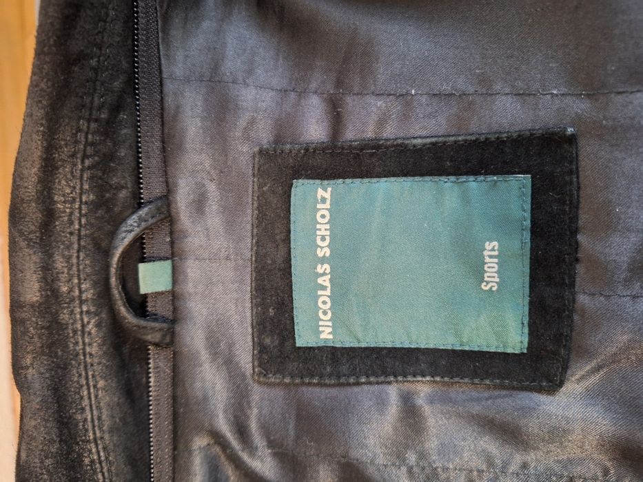 Мъжка кожена шуба от естествена велур-Nikolas Scholz.Номер 54 или 2XL.