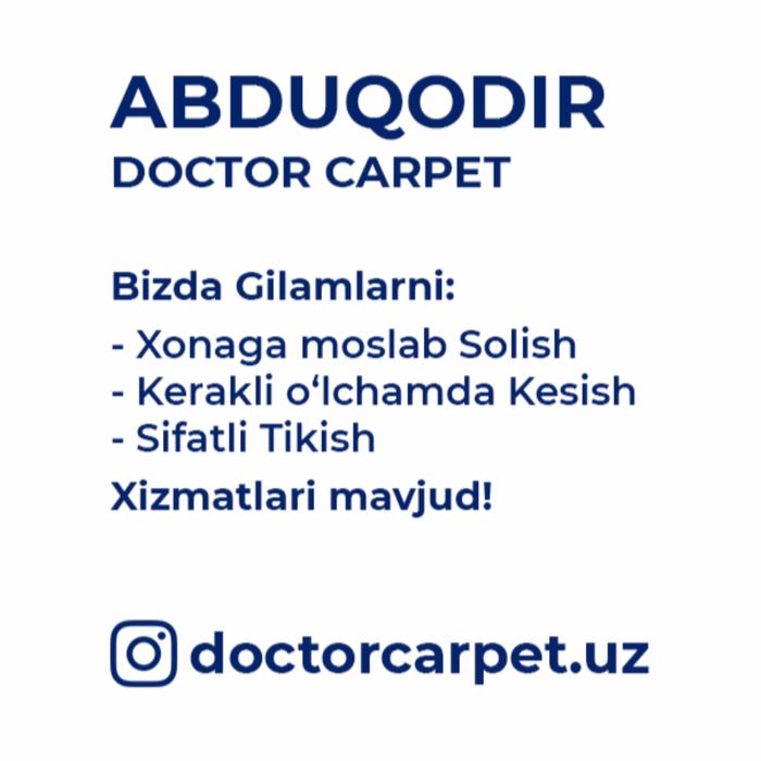 Gilam ustasi Gilam tikish kesish DC