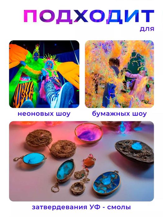 Ультрафиолетовая лампа прожектор для неоновой дискотеки 50 и 100Вт