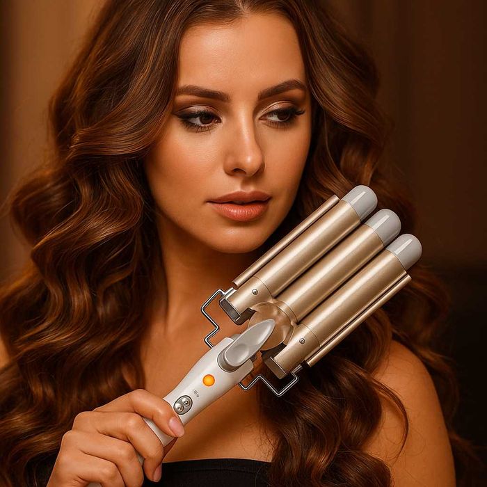 Тройна ретро преса за къдрене на коса