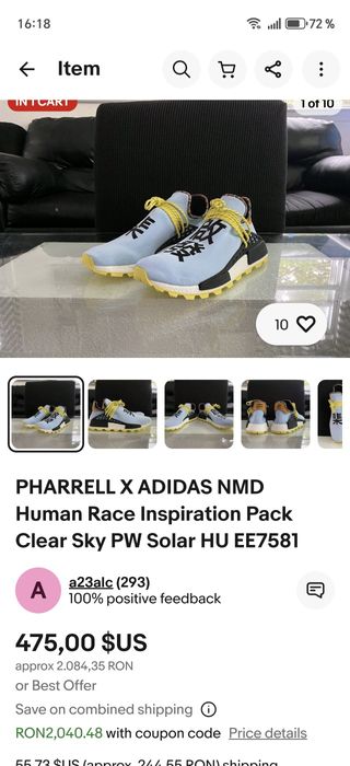 Adidași adidas pharrell x adidas nmd human race inspirstion
