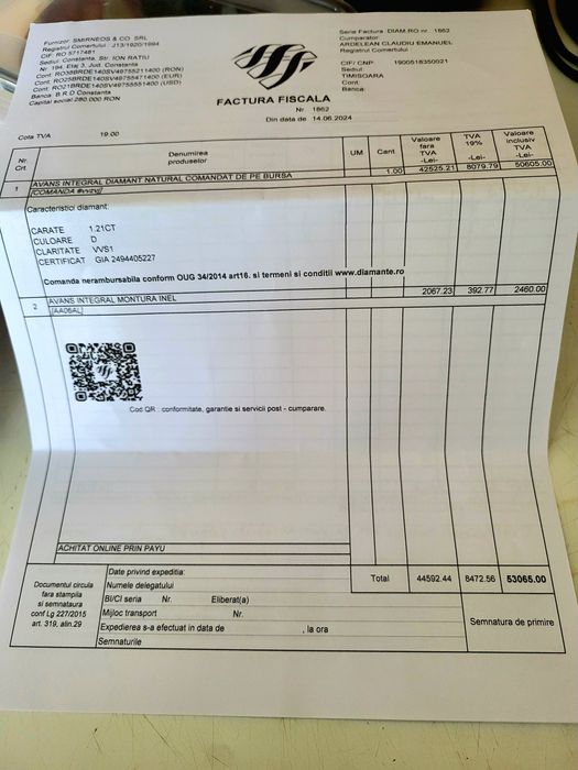 Vând sau schimb inel de aur unicat