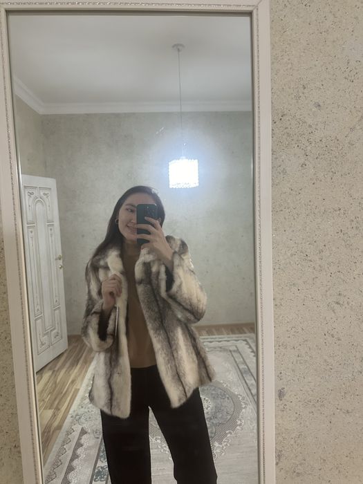 Шуба норковая Manakas бежевая