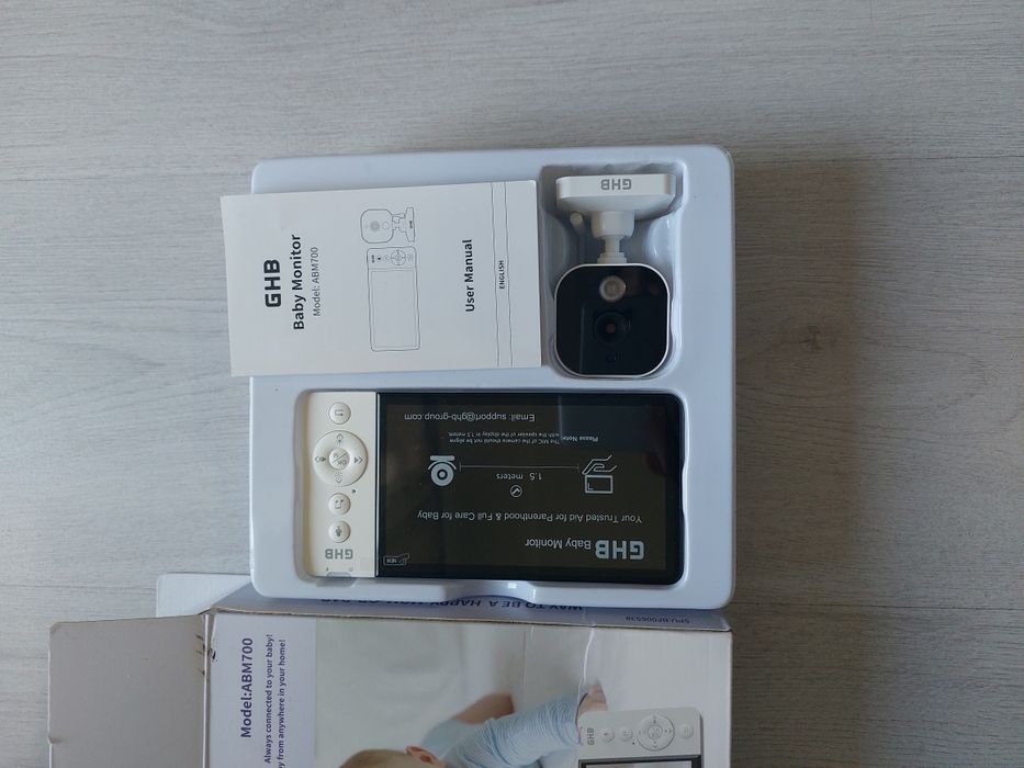 Видео Бебефон GHB ABM700 – 5" HD IPS Екран, Нощно Виждане, Двупосочно