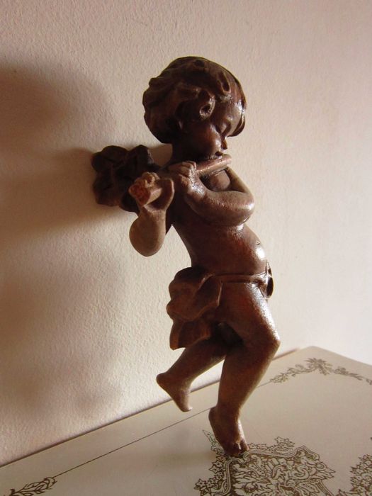 cadou rar Craciun Ingeras pazitor cu flaut  Germania 1950