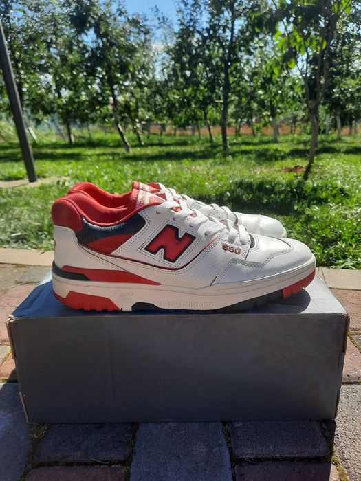 New Balance 550 white red