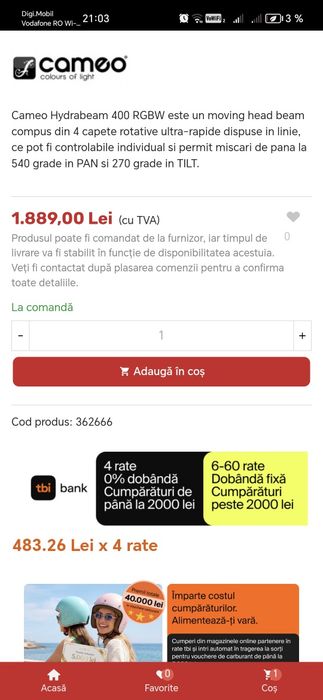 Lumini disco, produs nou