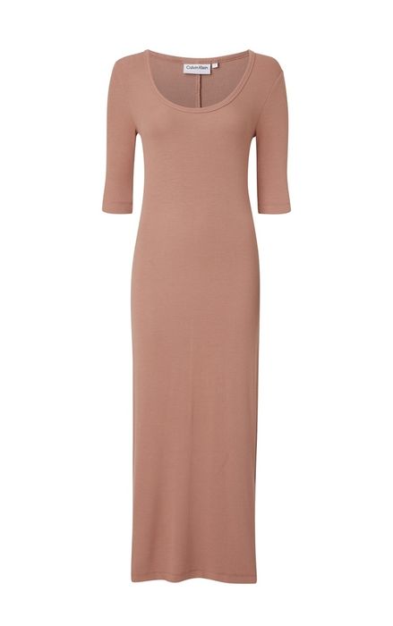 Нова рокля Calvin Klein M size с овално деколте и 3/4 ръкави
