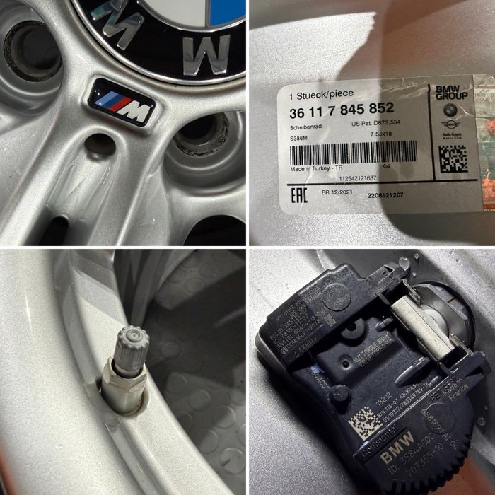 4бр. КАТО НОВИ 18” ОРИГИНАЛНИ *М* Спорт-Пакет Джанти *STYLE 386* за -BMW- 7,5Jx18+8Jx18, ET45+ET52