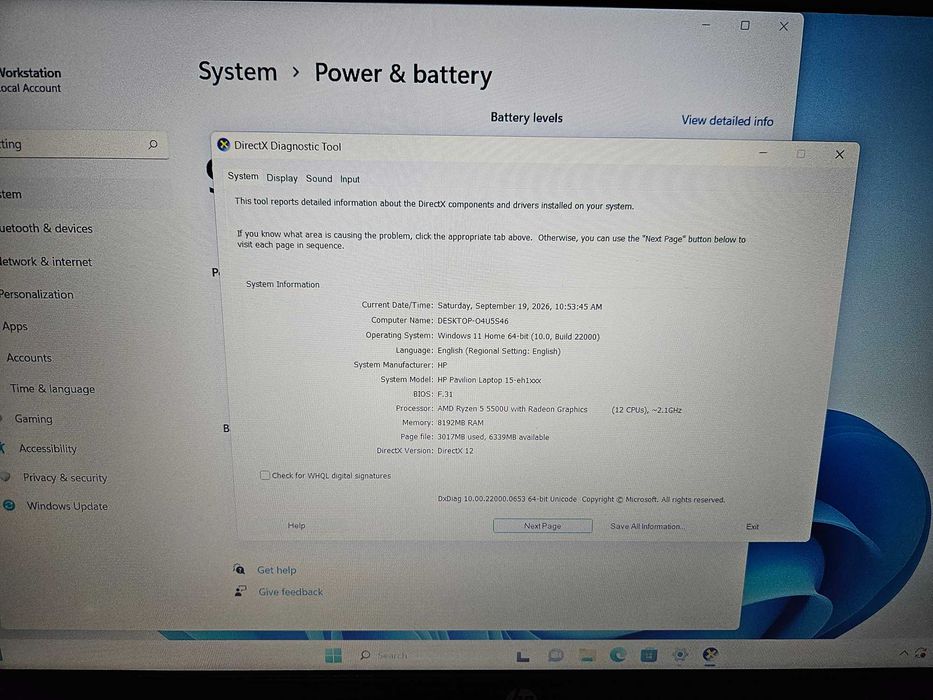 Laptop HP Pavilion 15 ryzen 5 5500u 8 gb ram ssd nvme 512gb