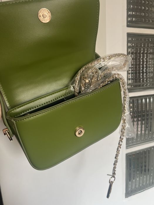 Geantă Meli Melo verde gentuta crossbody mână umăr