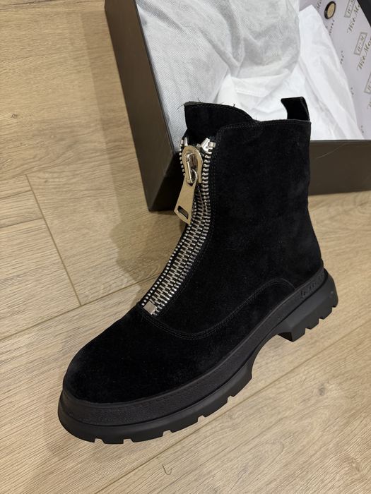 Ботинки зимние замша/кожа