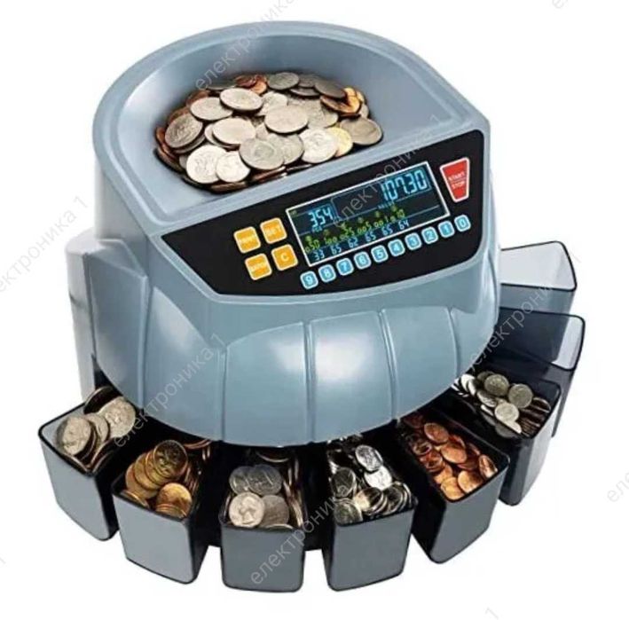 Машина за броене на Евро монети и стотинки с дисплей