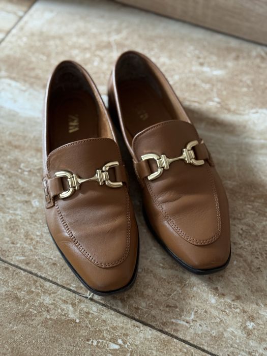 Loafers piele naturala Zara 37