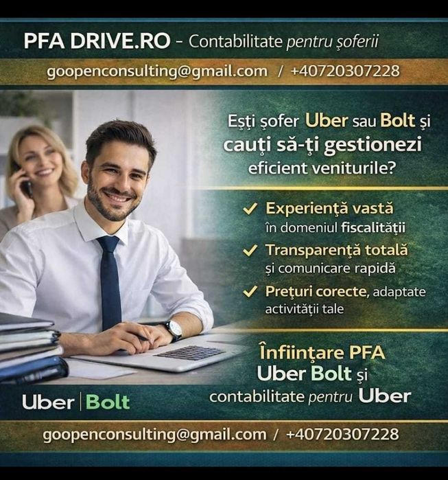 Contabilitate - Înființare PFA - Bolt/Uber