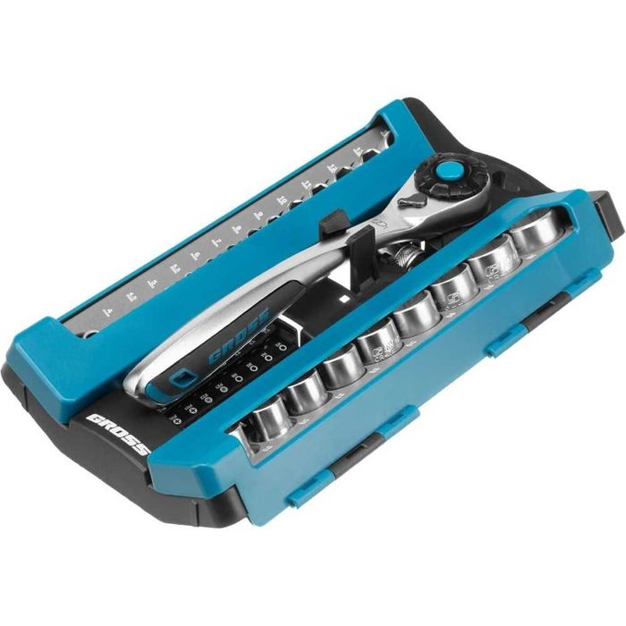 Гедоре комплект GROSS 1/2″, 1/4″, 41 части