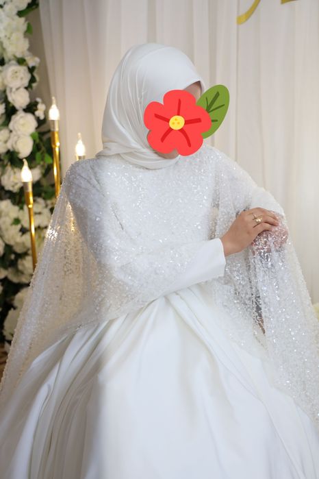 Hijobli Qizlar uchun Kelin Ko'ylak