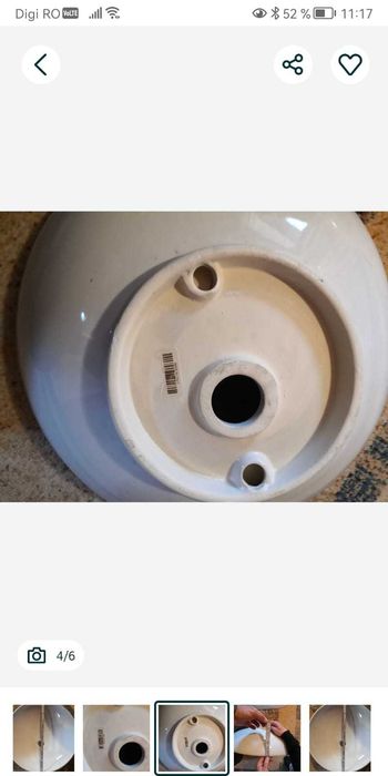 Chiuveta/lavoar ceramic, NOU Made in Italy, pt. blat, la sfert de pret