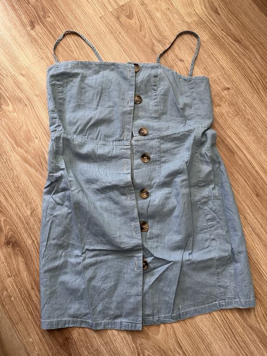 Дънкова къса рокля Topshop