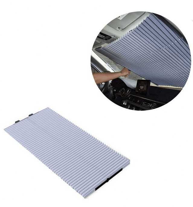 Сенник - сгъваема слънцезащитна щора за предно стъкло с вакуум - различни размери