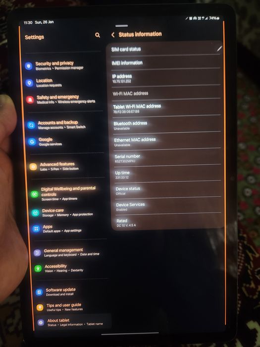 Galaxy Tab S8 5G Sotiladi Srochno