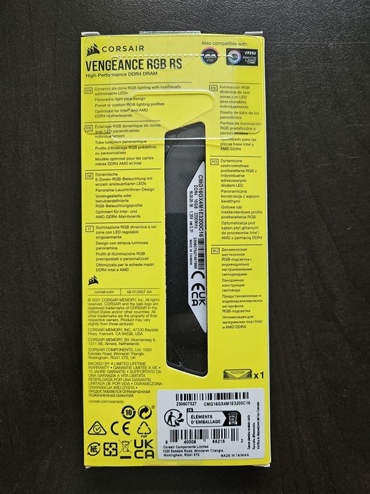 Corsair Vengeance RGB RS 1x16GB