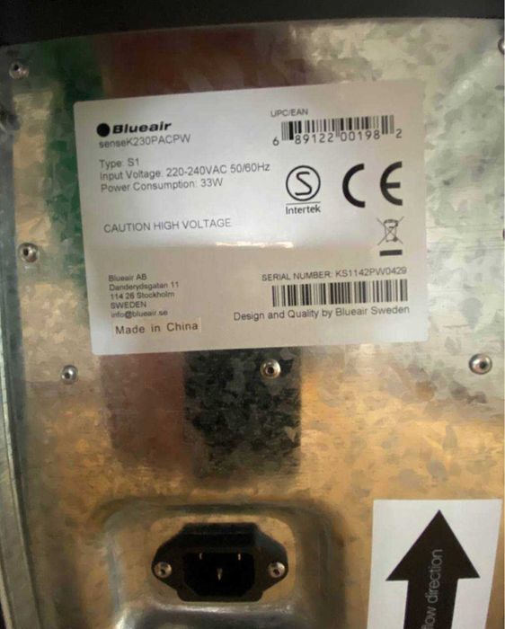 Продаю очиститель воздуха Blueair Sense+ Polar White (белый)