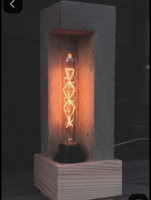 Lampi din beton +lemn