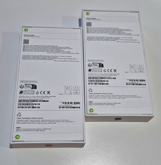 Iphone 17 Pro Max 256GB, Orange,Blue - налични