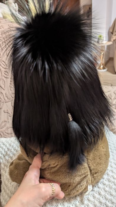 Căciulă blană de vulpe polară