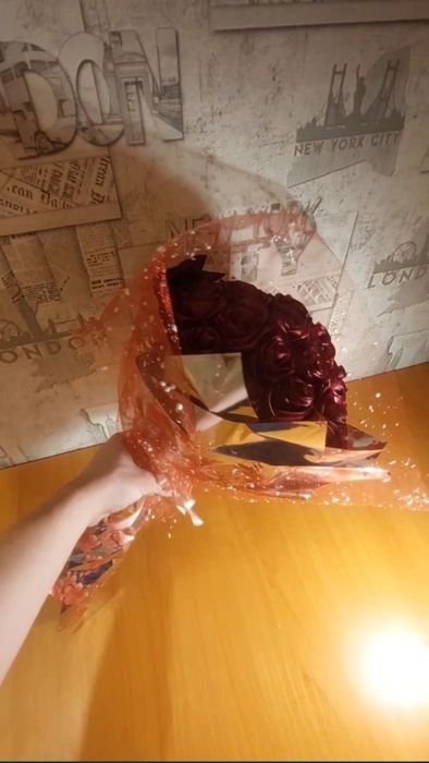 Букеты из атласных лент