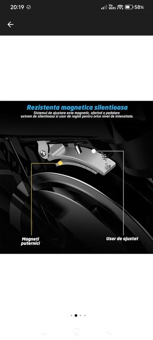 Bicicleta Spinning Magnetica Fitness GO4FIT®, Model GF200, Volanta 10kg