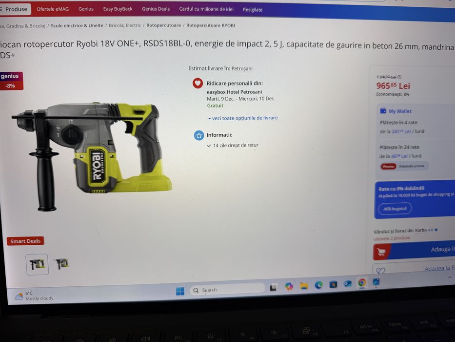 Ciocan rotopercutor SDS+ 18V ONE+™ HP, motor fără perii