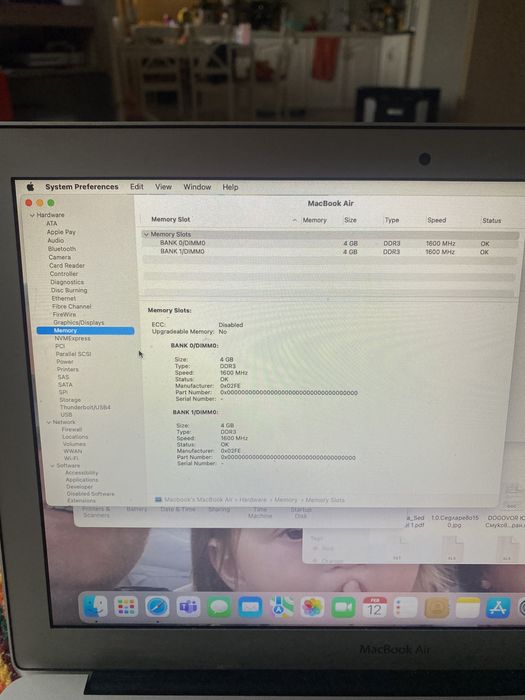 Apple Macbook 13.3 a1466  i7 2.2 ghz 8gb 256ssd